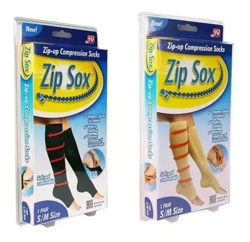 Medias Zip Sox Compresión Anti Varices